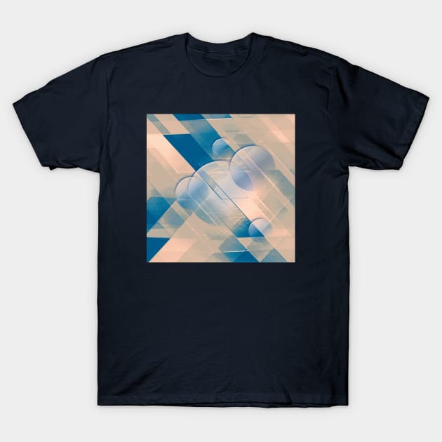 Blue pattern T-Shirt by Graph'Contact